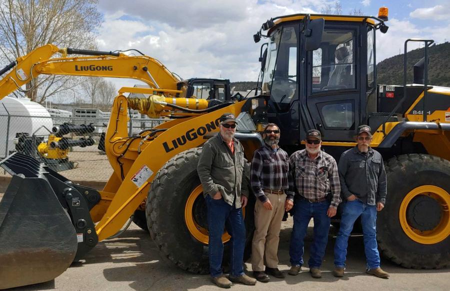 (L-R): Harry Colborn, owner, Rifle Equipment; Trent Kite, sales; George Mosher, driver; and Brian Perkins, rental manager.