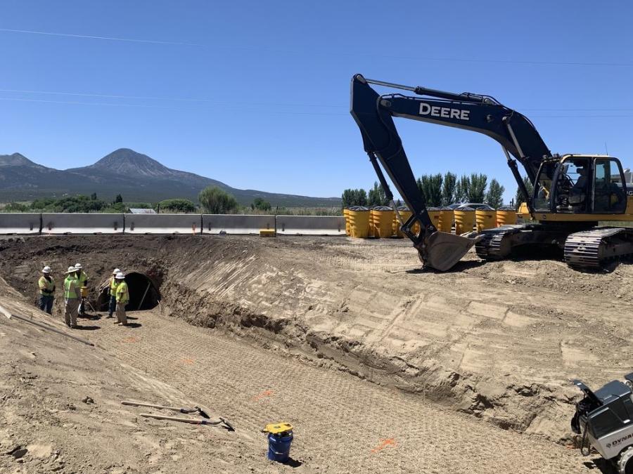 Crews from Oldcastle SW Group were tasked with providing safety features and widening the highway north of Towaoc, adding two passing lanes, providing shoulder improvements, vehicle turnouts and access improvements.