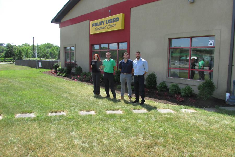 (L-R): Jenny Timko, used equipment administrative assistant; Denny Thompson, assistant used equipment manager; Mike Slater, used equipment sales center manager; and Jared Briesch, machinery sales used equipment and heavy rental manager.