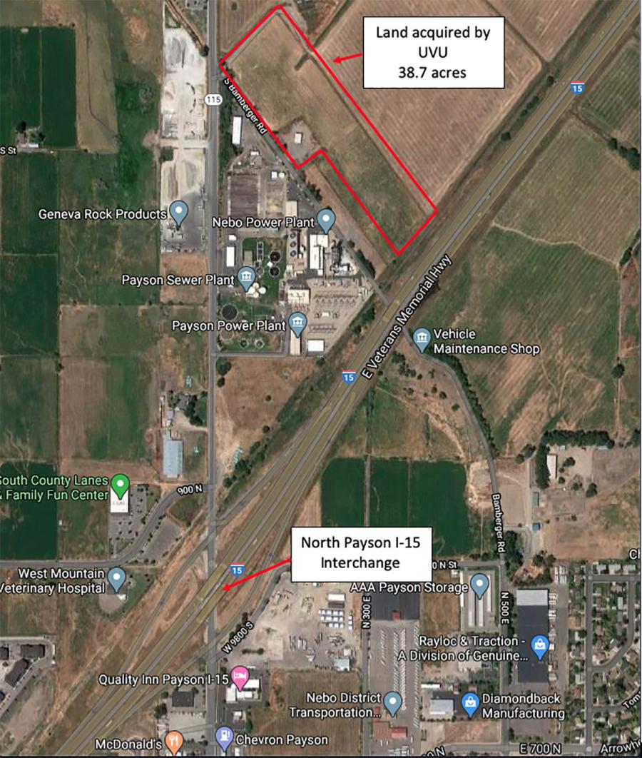 The location was chosen because of its  proximity to a future FrontRunner station. UVU’s master plan places its Utah County satellite campuses near current and future public transportation hubs.