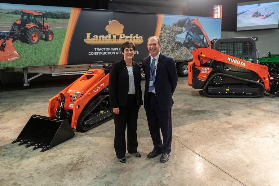 Linda Salem, president and CEO of Great Plains Manufacturing Inc., and John Quinley, president of Land Pride