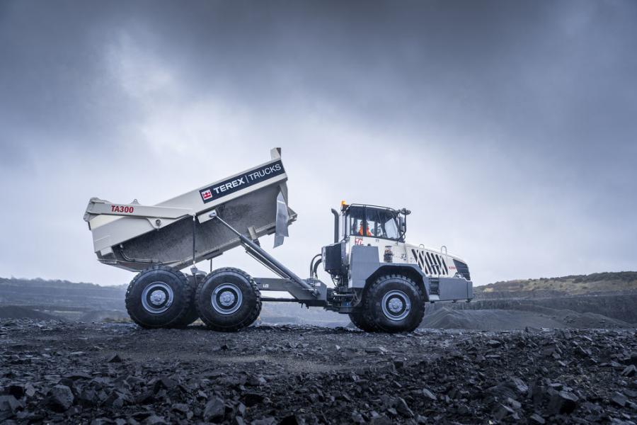 The Terex Trucks TA300’s have great traction on tough terrain, robustness and ease of maintenance made it the very best articulated hauler for the job.