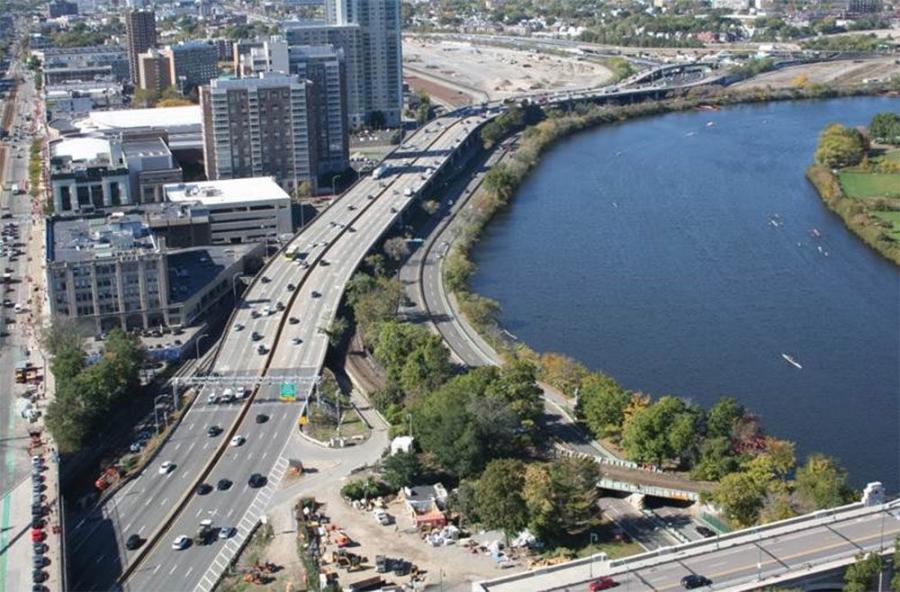 This section of Allston will be transformed during the course of the Allston Multimodal Project, which transportation officials say will take eight years to complete. (MassDOT photo)