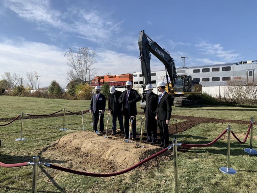 Officials broke ground on Oct. 28, 2020, for the West Lake Corridor Project in Indiana.
(West Lake Corridor Project photo)