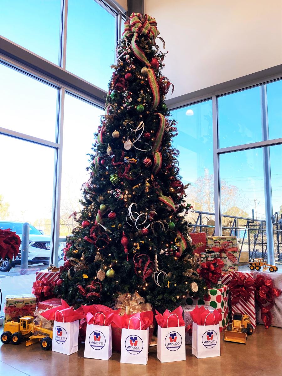 A festive 20-ft. Christmas tree greeted customers and guests as they entered the lobby.  
