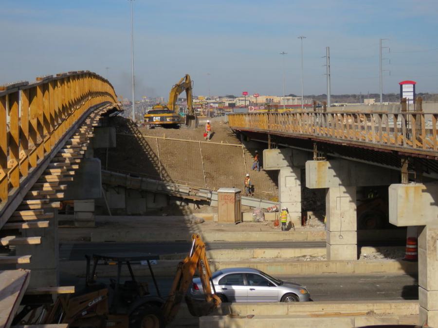Progress is being made on the two flyover ramps – one lane and approximately 3,500 ft. long — with both flyovers on schedule for completion in 2021.