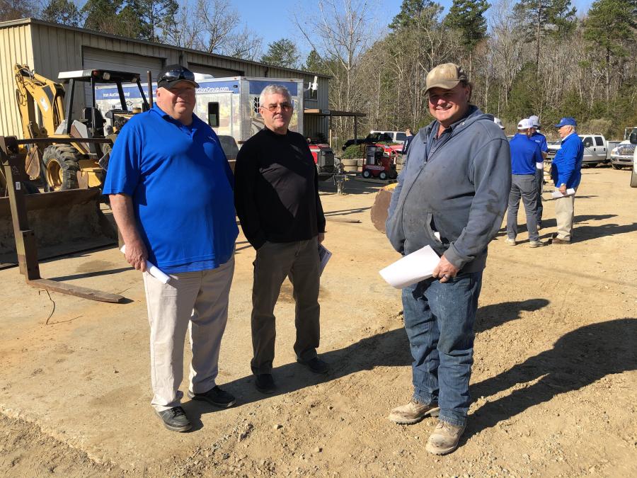 (L-R) are Sam Ingram, of Iron Auction Group; Randy Raffadt of Raffadt Trucking in Concord, N.C.; and Clint McGraw of C&M Recycling in Charlotte, N.C.