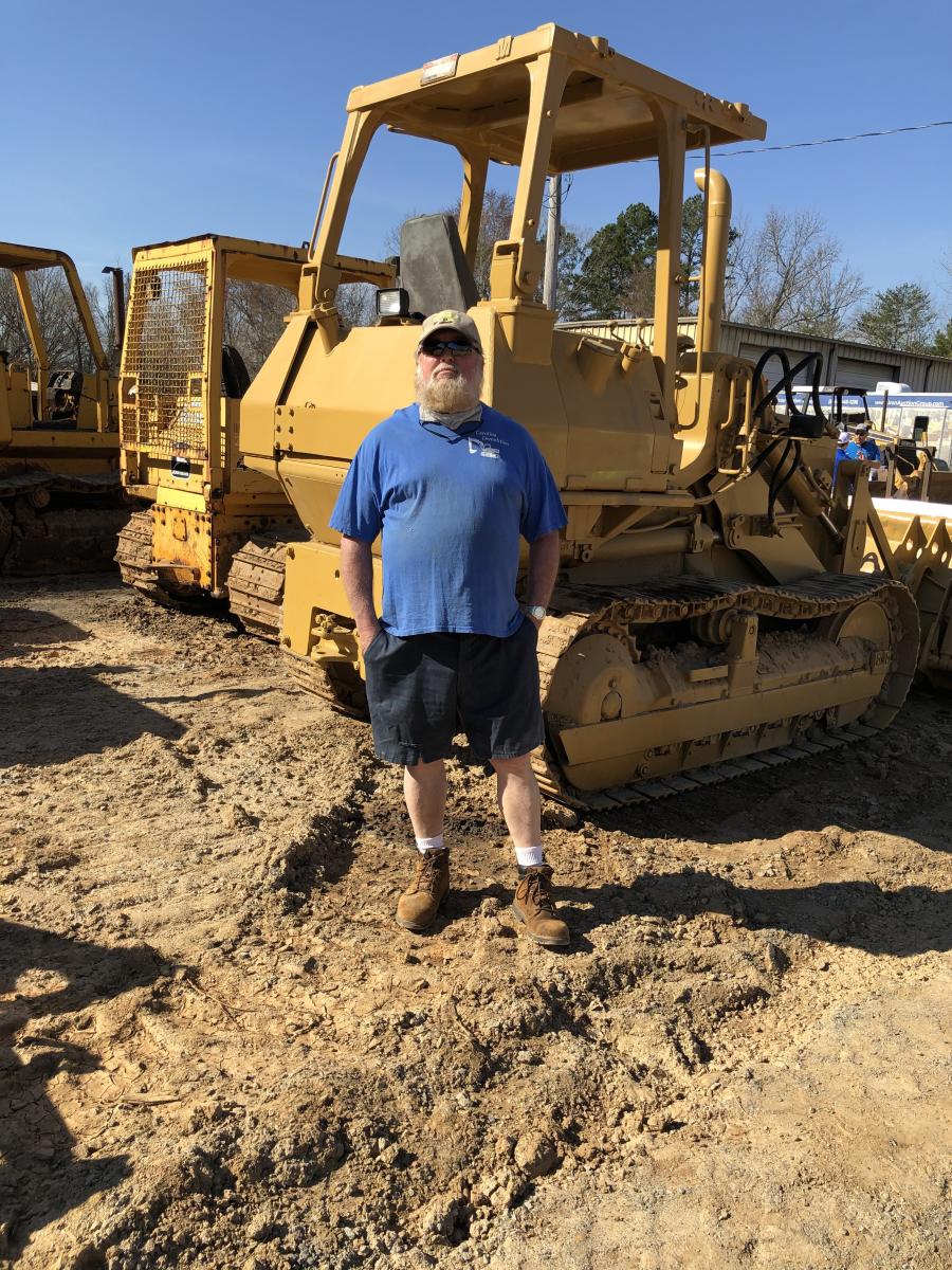 Roy Sykes of Carolina Demolition in Kannapolis, N.C., liked what he saw when he looked over this Komatsu crawler loader and planned to bid on it.