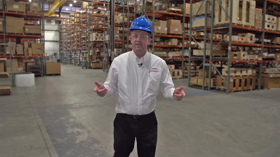 Simon Wilson, senior sales manager, gives a live parts and remanufacturing tour.