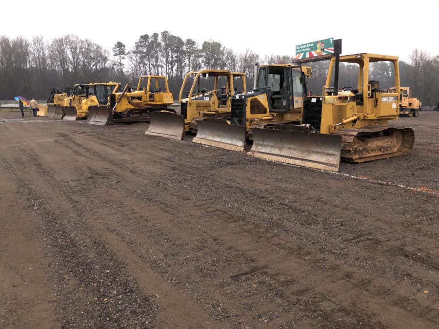 The Cat, John Deere and Komatsu dozers attracted considerable attention from overseas buyers who bid virtually.