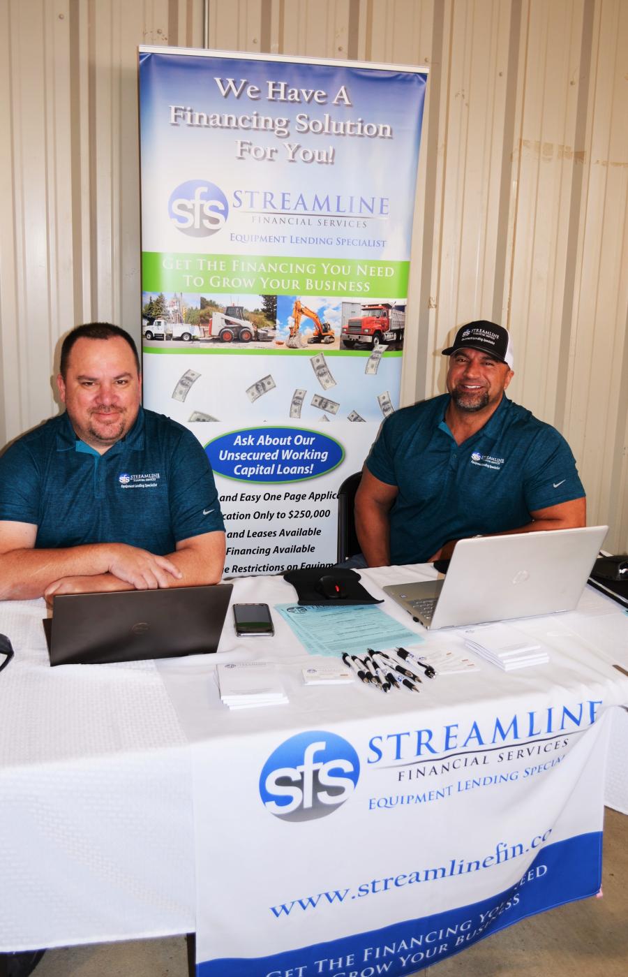 Sean Jordan (L) and Guy Selinka of Streamline Financial Services, Suwannee, Ga., were on hand for onsite financing.   
