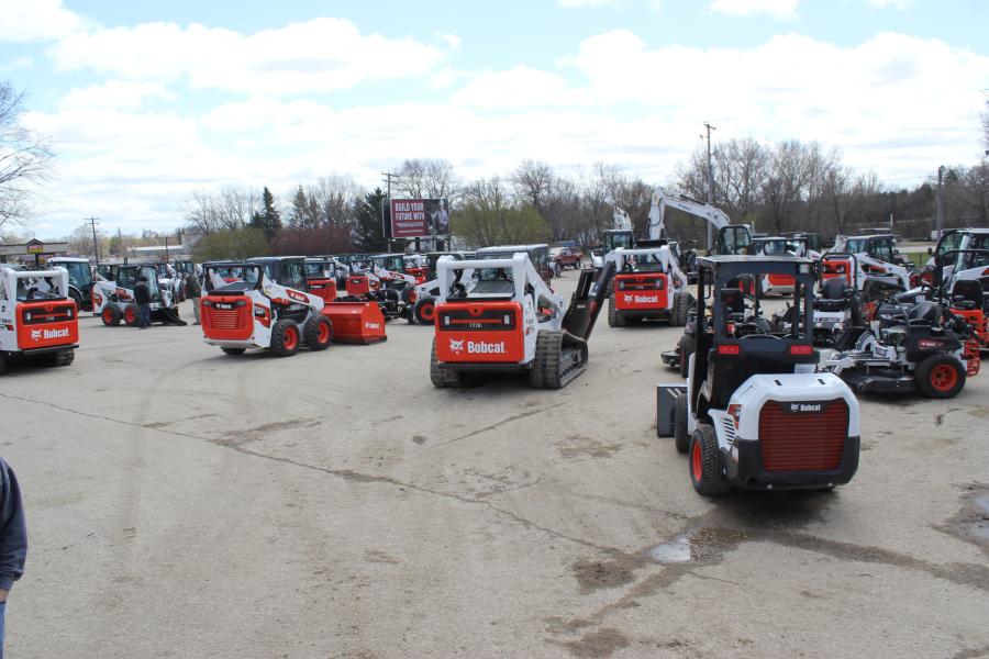 These Bobcats are ready for customers at Farm-Rite Equipment’s open house in Dassel, Minn.

