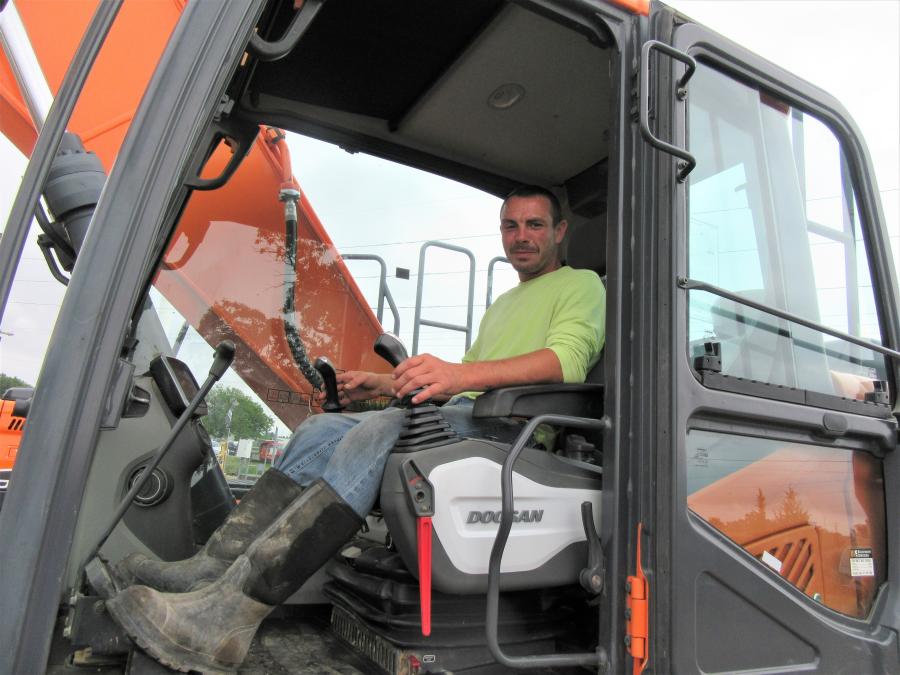 Jason Franks of J&M Construction & Contracting hoped to take home some equipment.
