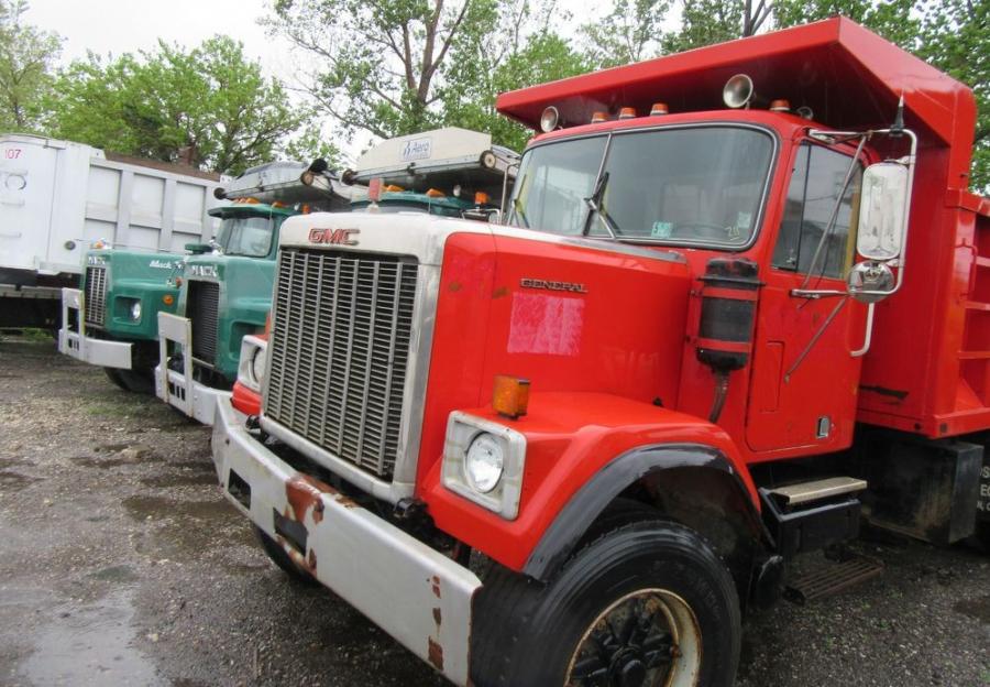 The selection of dump trucks garnered enthusiastic bidding at the auction.