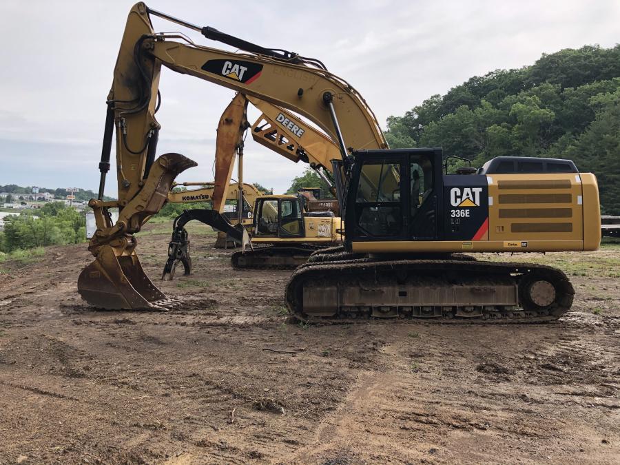 The auction included this Cat 336E excavator that was sold to a contractor in Roanoke, Va.