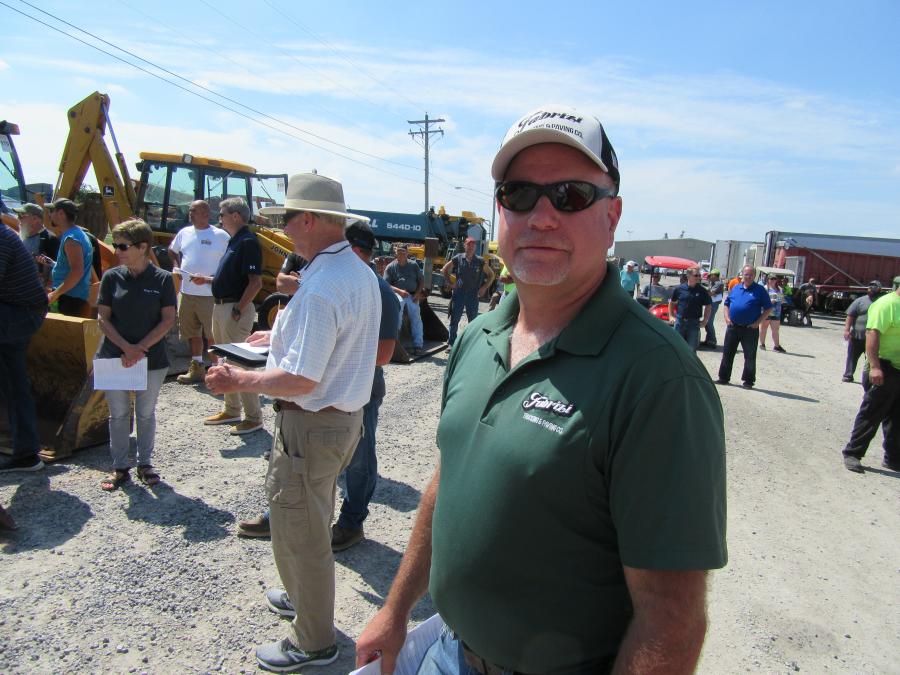 Emil Fabrizi of Fabrizi Trucking and Paving found some equipment bargains at the auction.
