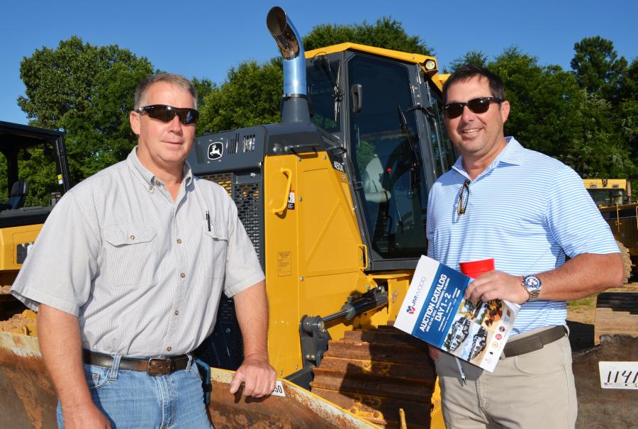 A couple of equipment dealers down from Tennessee to see what bargains could be found were Bill Woods (L), Woods Equipment, Nashville, Tenn., and Jason Snider, Snider Equipment, Jackson, Tenn.