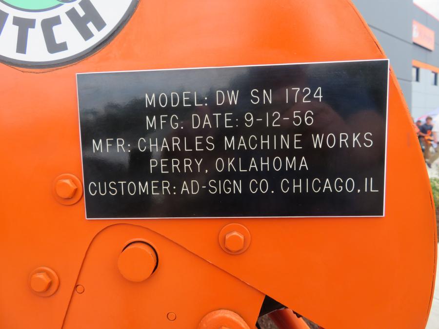 One of the first trenchers to come out of the Charles machine works in Perry, Okla., was sold to AD- Sign Company in Chicago.