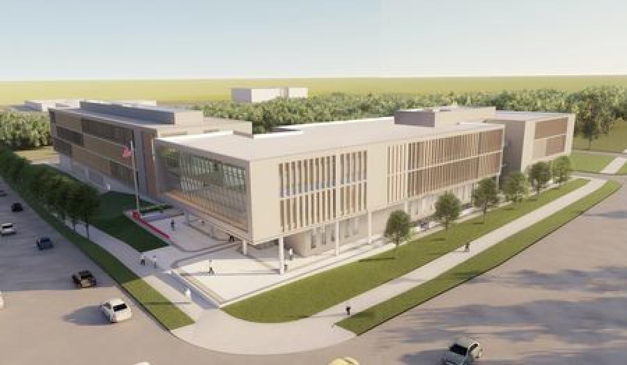 The new Alabama School of Cyber Technology and Engineering in Huntsville, Ala. will be located at the corner of Bradford and Wynn Drives in Cummings Research Park. (AL.com rendering)