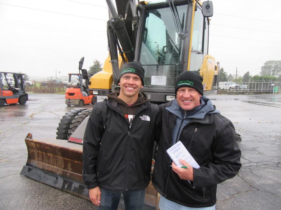 Chase Wojtkowski (L) of Chase Equipment LLC and his father, Richard, of Pittsfield Lawn & Tractor, came to the auction from Massachusetts in search of wheel loaders.