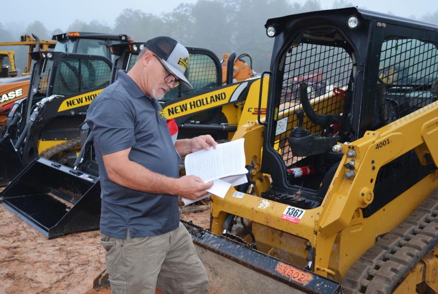 Deep in thought and reading up on some compact track loaders that he plans to bid on is Danny Anderson, owner of North Georgia Grading & Bobcat Services, based in Cleveland, Ga.  
