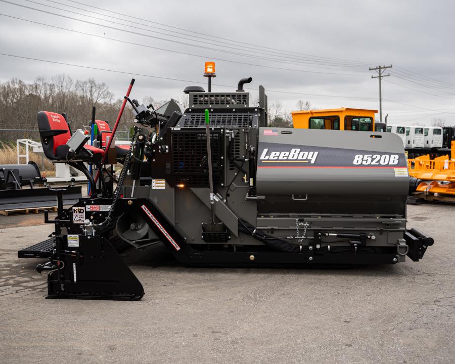 LeeBoy engineers added a few bells and whistles to the standard 8520B heavy-commercial asphalt paver that pay homage to the Raised on Blacktop crowd.