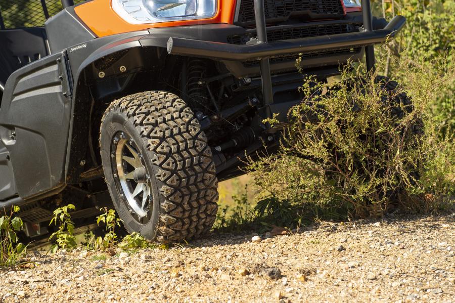 Sold as an assembly (tire plus wheel), the NDX system is available for more than 50 turf equipment products and 10 utility vehicle fitments supporting popular OEM models. OTR also is introducing NDX-style smooth type front tires with turf-friendly patterns.