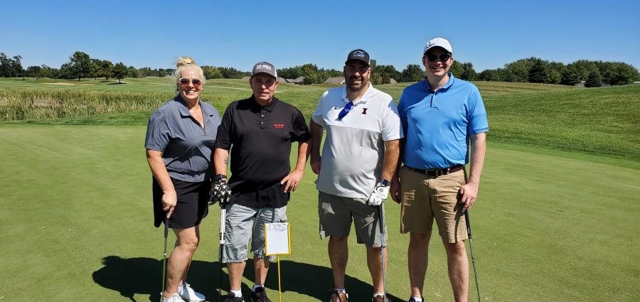 The Ozinga Materials team of (L-R) Carolyn Kloese, Mark Franklin, Jon Gombis and Andy Aardema came ready to play.