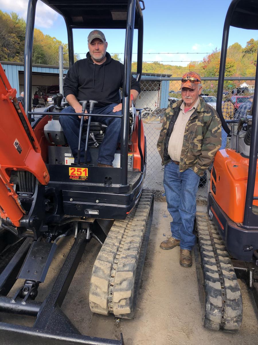 Scott (L) and Billy Campbell of Campbell Grading in Buladean, N.C., tried out the Kubota excavators and found a few that would suit their needs.