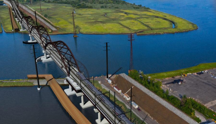 The new bridge will replace the current 110-year-old Portal Bridge, a railroad crossing structure over the Hackensack River from Kearny to Secaucus that spans 2.44 mi. of the Northeast Corridor.