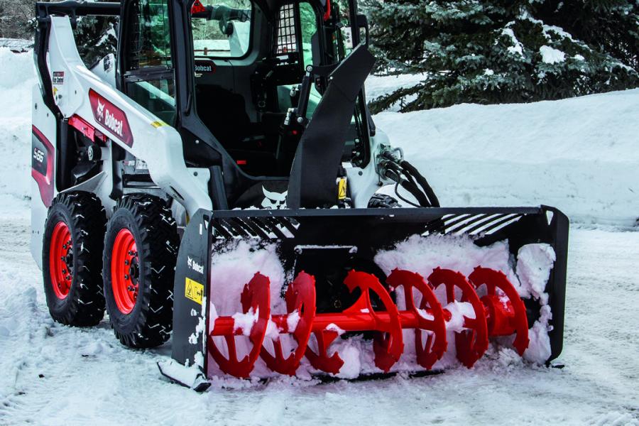 Bobcat's new snowblower attachment is powerful enough to break through ice buildup and eliminates chains, which can rust, loosen or break. The chute delivers 270 degrees of rotation for a wide range of accurate snow placement possibility, which is a 15-degree increase over previous designs.