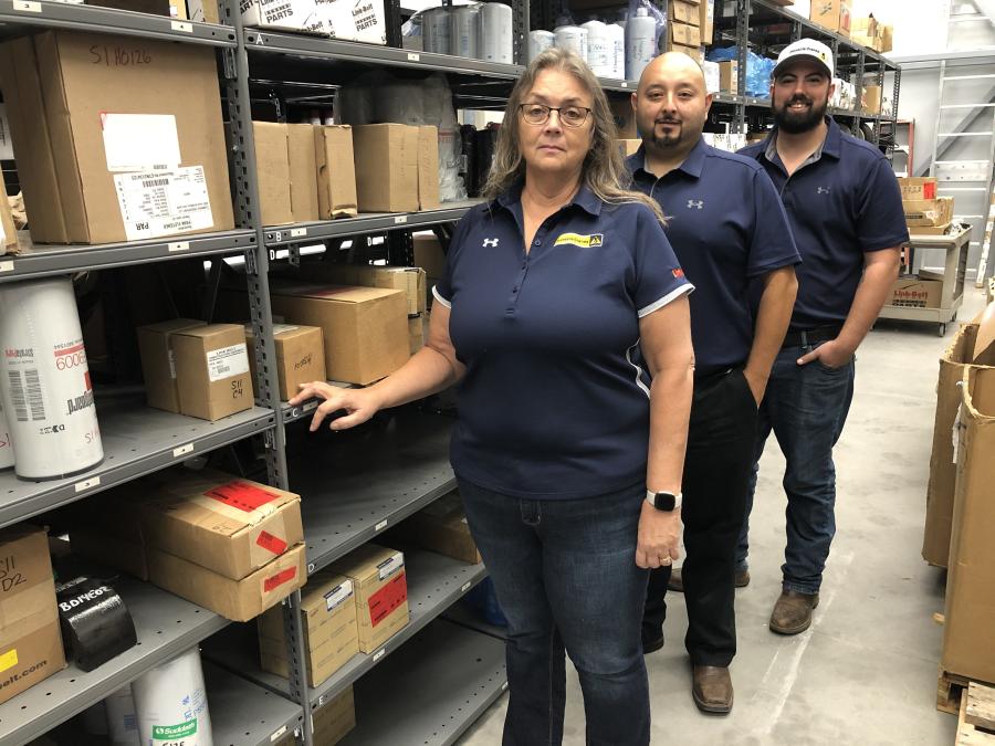 (L-R): On hand to help with customers’ parts needs are Beth Rabb, Chris Vejar and Sidney Collins.