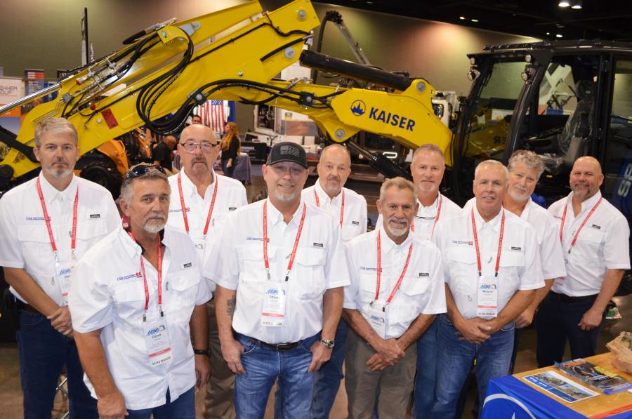 Great Southern Equipment Co. (GSE), a big supporter of the APWA organization, brought out a huge contingency of representatives (L-R) including Steve Tuton, Dave Parker, John Roseberry, Shawn Rudd, Lanny Hollifield, Tommy Marks, Billy Knight, Wayne Keaton, Bruce Bowers and Ray Ferwerda.