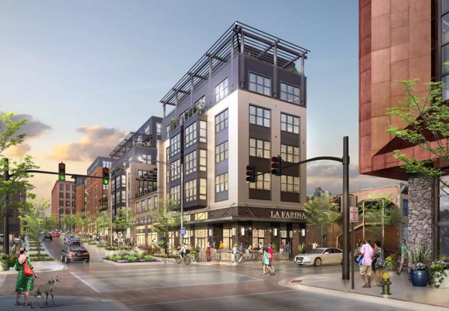 Emblem 125 is a development in the Jewelry District that will include 248 residential units and 22,700 sq. ft. of retail space when it is expected to be completed next summer.