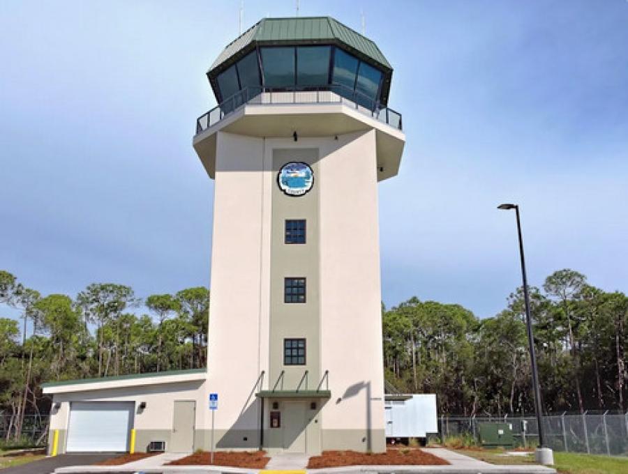 The control tower at Destin Executive Airport is one of many projects completed by EMR Inc., a Niceville-based company that was recently awarded a contract for a munitions development and testing facility at Eglin Air Force Base.