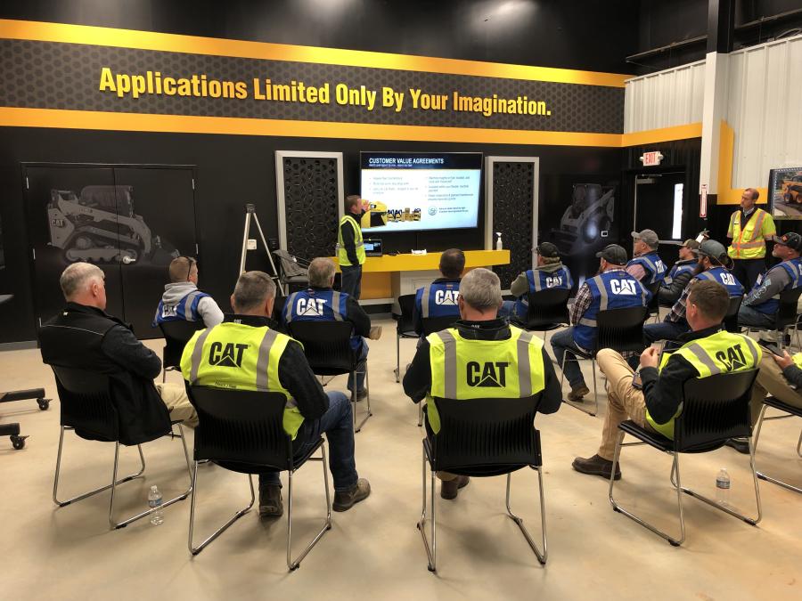 The event included presentations on the benefits of Cat products.