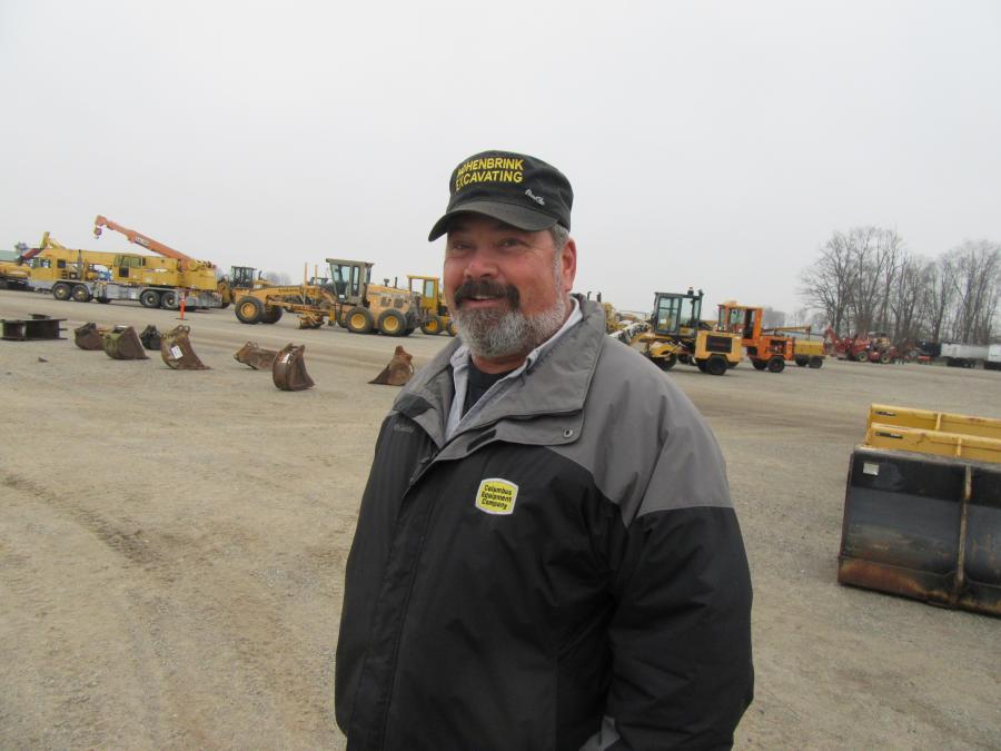Rick Hohenbrink of Hohenbrink Excavating came in from Findlay, Ohio, in search of equipment bargains.
