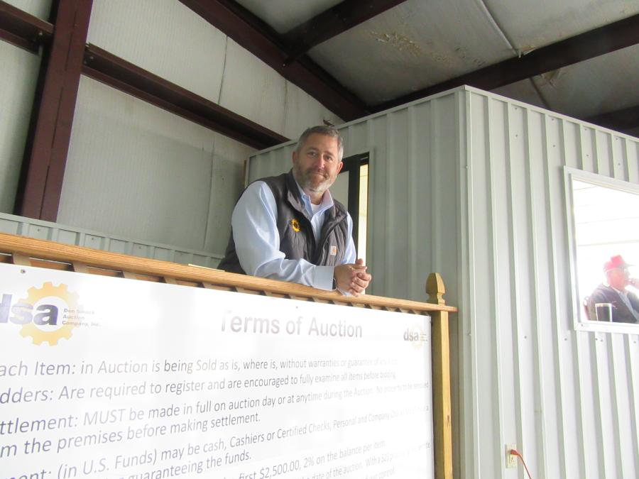 Don Smock Auction Company President Nic Smock was kept busy ensuring that everything ran smoothly at the auction.

