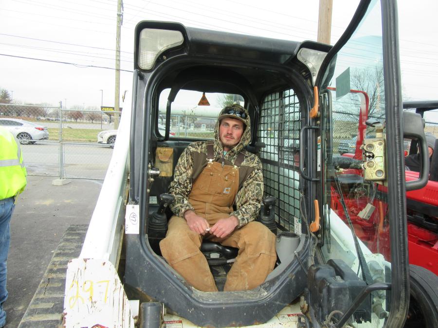 Dillon Koch of K&R Trucking / Davenport Extreme Pools and Spas brought this Bobcat T770 compact track loader to sell at the auction. 
