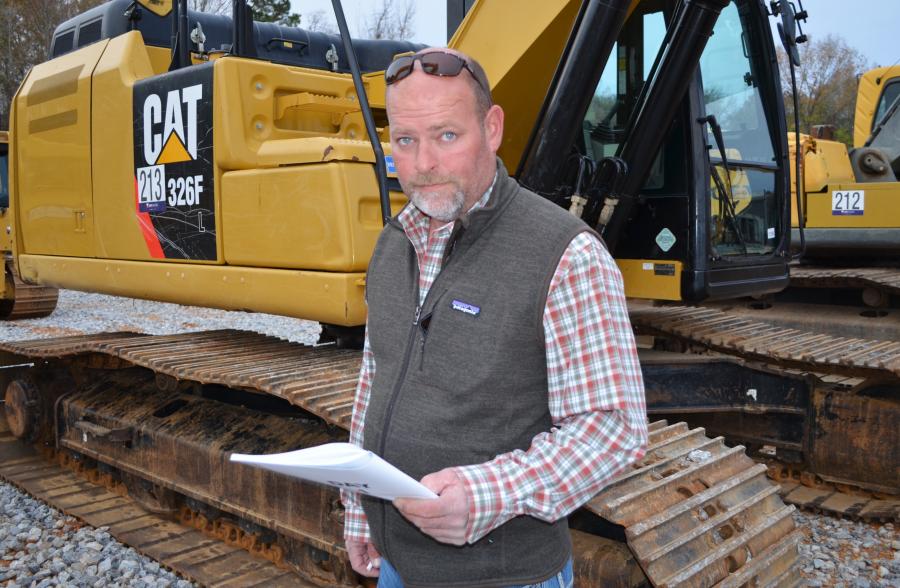 Deep in thought on an excavator of interest is Brad Smith, Smith Equipment Company, based in Hernando, Miss.
