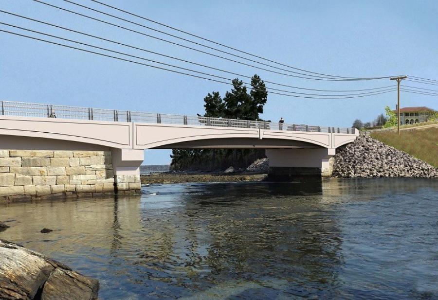 A digital rendering of the new Falls Bridge. (MDOT image)