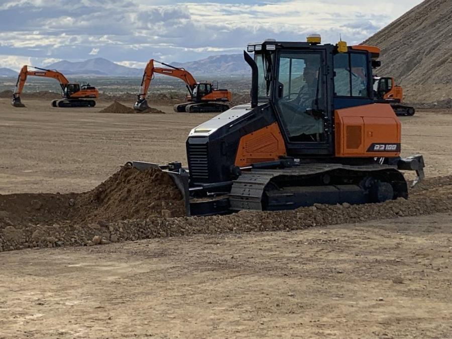 Doosan recently unveiled its DD100 dozer, which will be available through dealers in 2022.