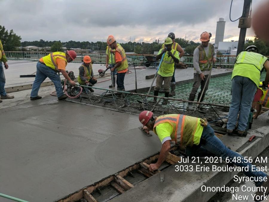 The pouring of the new southbound and northbound decks was completed on Nov. 11, 2021.