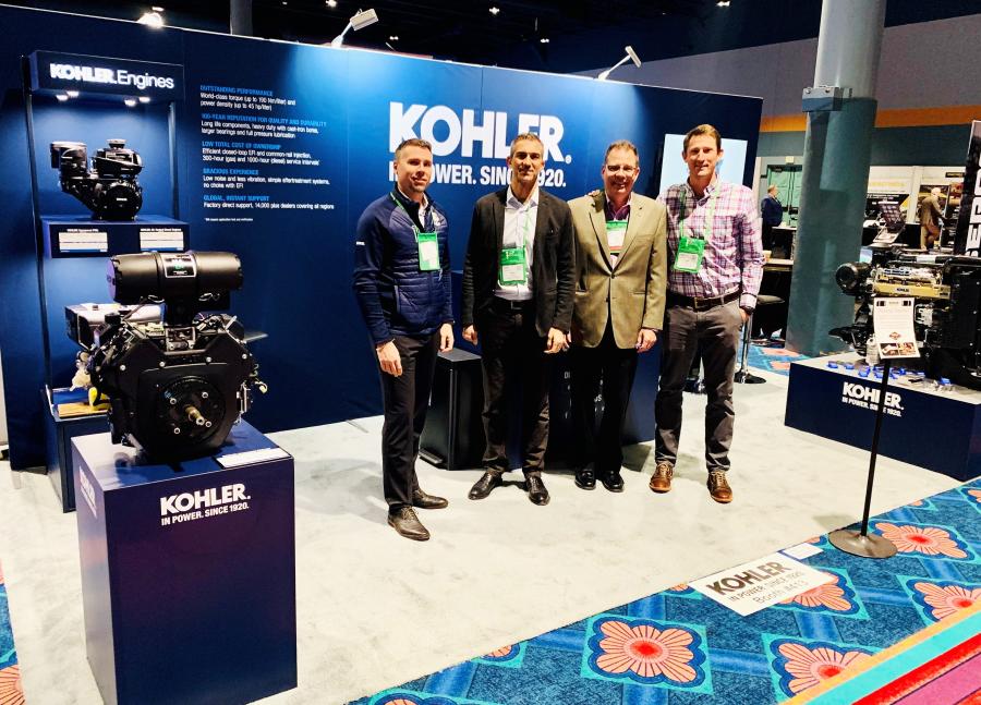 A great looking display and key representatives to promote the product line from Kohler Co (L-R) included Kyle Newman, Nino De Giglio, Jeffery Wilke and Jed Burey.