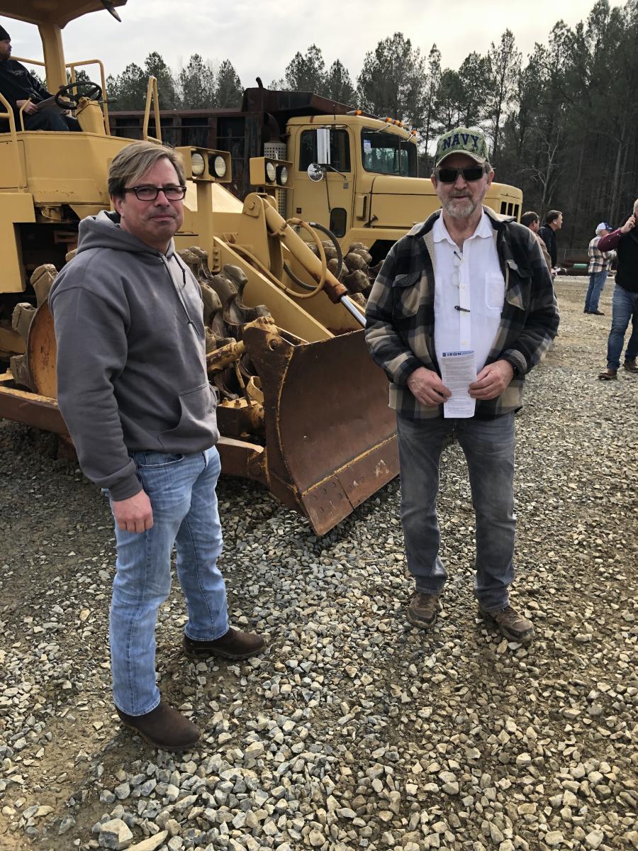 Anthony Broome (L) of IronPeddlers in Monroe, N.C., and Monty Huntley of Fairview Grading & Development in Matthews, N.C.
