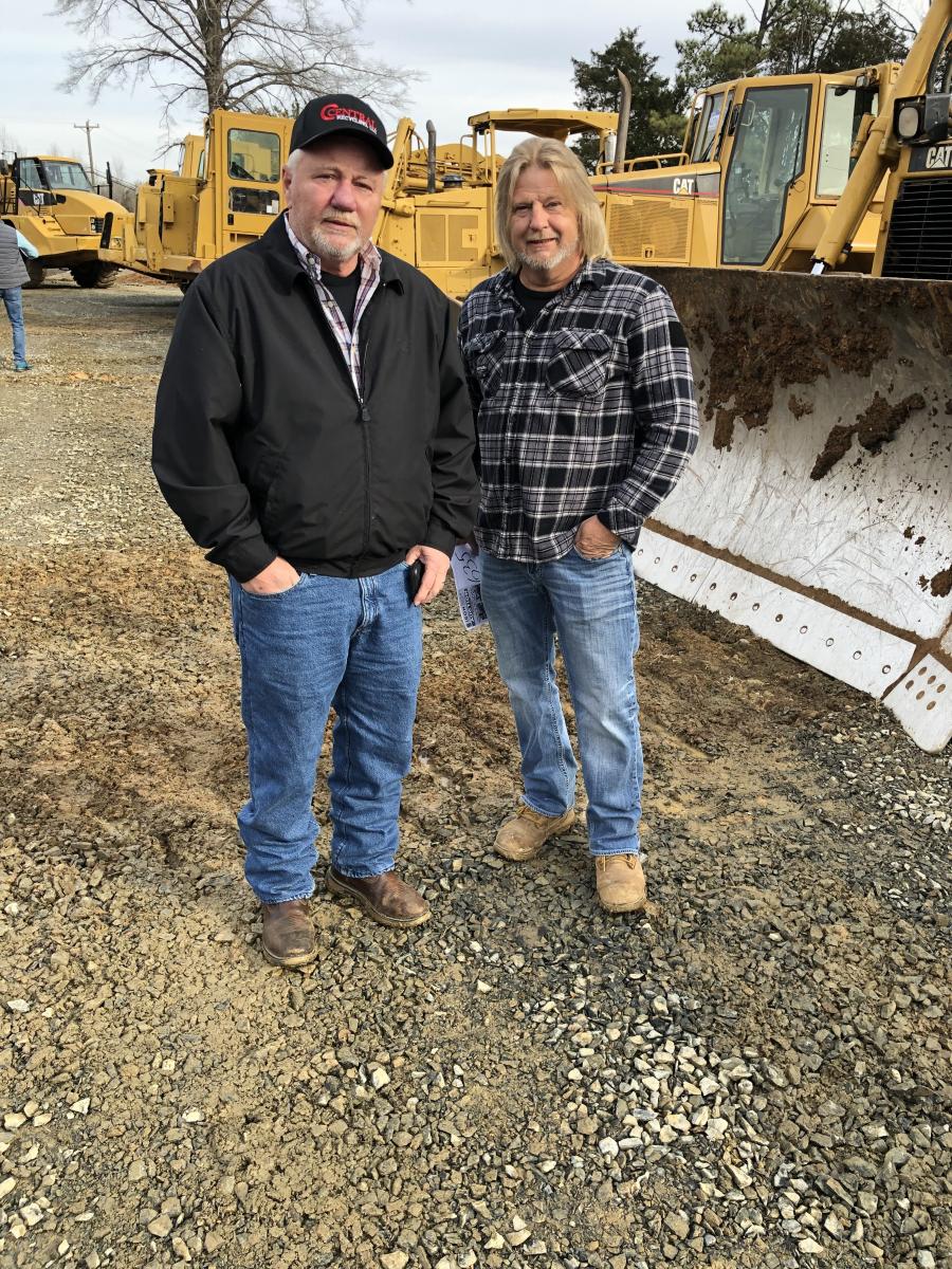 John Bolton (L) of Central Recycling in Thomasville, N.C., and Billy Lambert of Alliance Metals, also in Thomasville, were hoping to get a good buy on a Cat dozer or excavator.

