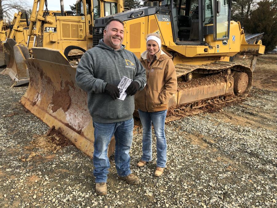 This John Deere 750K LGP dozer is the machine Chris Worthington and Nikki Goodpaster of Worthington Farm & Excavating in Lexington, Ky., came to buy.

