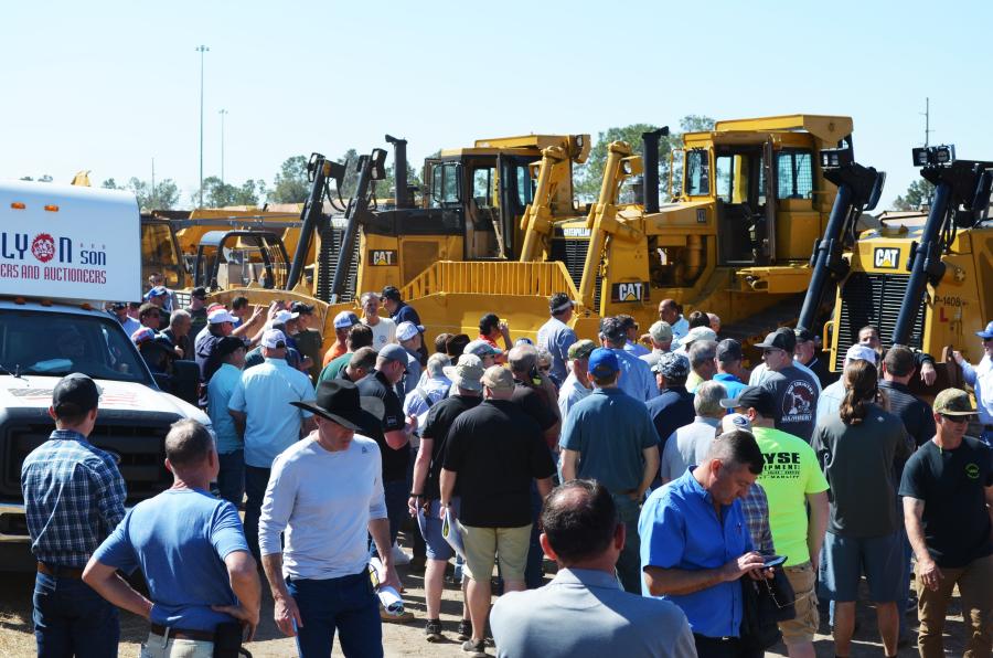 The big dozers brought in a tremendous crowd of onsite as well as online bidders.