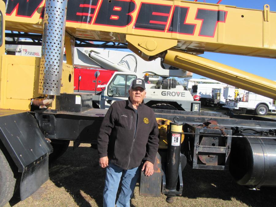 Bill Hough of Crawford Custom Consulting, a company that provides NCCCO certification training, came in from Meadville, Pa., to look over the cranes at the auction. 