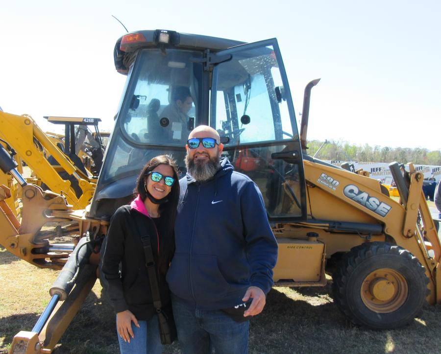 Yasmin and William Alverez of Billy Alverez Towing came in from Puerto Rico looking for equipment at the auction.